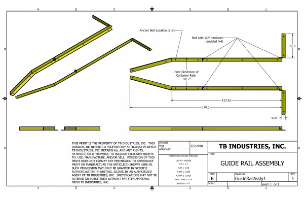 GUIDE RAILS FOR STAND ALONE SYSTEM (ST-3000-GR) – TBI Waste Products